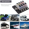 1 in 8 Out Fuse Box Screw Terminal Section Fuse Holder Kits with LED Warning Indicator for Auto Car Truck Boat