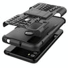For Alcatel 3L (2021) Tire Texture Shockproof TPU+PC Protective Case with Holder(Black)
