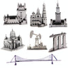 3 PCS 3D Metal Assembly Model World Building DIY Puzzle Toy, Style:Brandenburg Gate