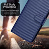 For Xiaomi Redmi K70 / K70 Pro YX0070 Carbon Fiber Buckle Leather Phone Case with Lanyard(Royal Blue)