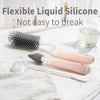 Silicone Rotating Multifunction Cleaning Cup Brush Set Bottle Nipple Straw Cleaner Brush(Straight Handle Pink)