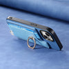 For Samsung Galaxy S25+ 5G Retro Cross Leather Ring Horizontal Insert Card Bag MagSafe Phone Case(Blue)