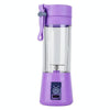 USB Rechargeable Electric Automatic Vegetable Fruit Citrus Orange Juice Maker Cup Mixer Bottle (380ML)(2 Blades Purple)