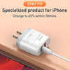 LDNIO Q229 QC3.0 / PD20W USB + Type-C Fast Charger with 1m Type-C to 8 Pin Cable, Plug Type:UK Plug(White)