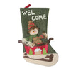 CX20228 Snowman Pattern Christmas Sock Gift Bag Christmas Tree Pendant Decoration