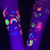 10 PCS Cartoon Fluorescent Glowing Flower Arm Tattoo Sticker(WOYG-011)