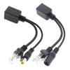 RJ45 PoE Injector Splitter Kit - 2.1x5.5mm Black