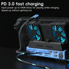 YCE-V279 10 in 1 USB-C Gaming Dock Station Hard Disk Enclosure with Detachable Fan(Blue Black)