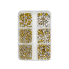2 Sets Nail Art 6 Grid Pointed Bottom Diamond Nail Jewelry, Specification: 01 White Diamond
