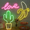 LED Acrylic Transparent Back Panel Neon Light Holiday Decoration Lamp(Love)