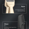 5 In 1 Haircut Digital Display Water Washing Shaver Nose Hair Electric Push Shear Set(Silver)