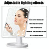LED Desktop Makeup Mirror Rotatable Dimmable With Touch Switch Vanity Mirrors(Black)