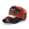 YANG GUAN Eagle Pattern Embroidered Washed Baseball Cap Sun Protection Cap, Size: 54cm(Crimson)
