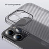 For iPhone 14 Plus Honeycomb Hollow Heat Dissipation Phone Case(Black)