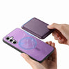 For Samsung Galaxy S25+ 5G Retro Magsafe Card Bag PU Back Cover Phone Case(Purple)