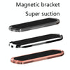 F601 4 PCS One Word Long Magnet Car Bracket Car Navigation Lazy Magnetic Metal Bracket(Rounded Silver)