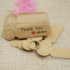100pcs /Set Small Retro Baking Label DIY Jewelry Price Tag Bookmark Gift Card, Specification: Thankyou Cowhide