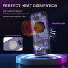 For Steam Deck DEVASO Transparent Thermal Back Case With Bracket Gaming Console Protective Case(Purple)