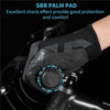 WEST BIKING YP0211207 Riding Full Finger Gloves Road Bike Mountain Bike Locomotive Shock Absorber Gloves, Size: L(Black)