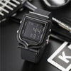 SANDA 388 Fashionable Square Outdoor Sports Leisure Watch Men's And Women's Multi-Functional Waterproof Luminous Electronic Watch(Black)