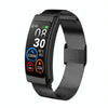 K13 1.14 inch Steel Band Earphone Detachable Smart Watch Support Bluetooth Call(Black)