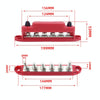 M8 Nylon Base RV Yacht Waterproof Dustproof Cover 6-post Bus Bar, Color: Red+Black 1pair With Terminal Heat Shrink Tube