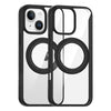 For iPhone 13 High Transparency 360 Degree Rotating Holder MagSafe Phone Case(Black)