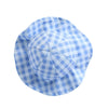 Dog & Cat Summer Sun Hat - Blue Grid - Medium