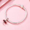 S925 Sterling Silver Personalized Red Wine Glass Beaded DIY Loose Beads Bracelet Accessories