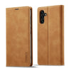 For Samsung Galaxy A16 5G LC.IMEEKE Strong Magnetism Microfiber Leather Phone Case(Brown)