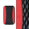 Car Center Console Cover Mat PU Leather Car Armrest Cover 32x19cm(Black)