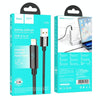 hoco U125 Benefit 1.2m USB to 8 Pin Charging Data Cable with Display(Black)