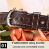 Dandali Ladies Microfiber Bottom Casual Buckle Belt Versatile Jeans Waistband, Length: 105cm(Brown)