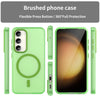 For Samsung Galaxy S23 5G MagSafe Frosted Translucent TPU + PC Full Coverage Phone Case(Green)