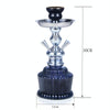 010-30 Double Tube Glass Iron Cage Hookah (Blue)