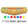 Wood Grain USB Hollowed-out Humidifier Seven Color Aromatherapy Lamp Automatic Alcohol Sprayer with Remote Control(White-2)