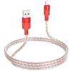 hoco X99 Crystal Junction 2.4A USB to 8 Pin Silicone Charging Data Cable, Length:1m(Red)