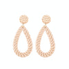 E2002-7 Knock Pattern Water Drop Bamboo Vine Handmade Woven Earrings Bosomia Style Earrings
