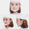 10pcs /Bag Recyclable Transparent Restaurant Mask Chef Anti-fog And Anti-Spittle Plastic Masks(opp Bag)