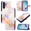 For Samsung Galaxy A26 5G PT003 Marble Pattern Flip Leather Phone Case(Galaxy Marble White)