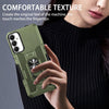 For Samsung Galaxy A05s Ring Holder Armor Hybrid Phone Case(Green)