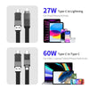 ENKAY ENK-CB134 4-in-1 60W USB-A / Type-C to 8 Pin / Type-C Nylon Braided Magnetic Fast Charging Data Cable, Cable Length:1.2m