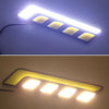 2 PCS DC 12V 10W 800LM 5500K Car DRL Daytime Running Lights Lamp,Cable Length:25cm(White Light + Yellow Light)