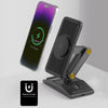 3-In-1 Magsafe Rotating Folding Magnetic Desktop Wireless Charger(Black)