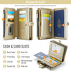 CaseMe-Me60 Multi-functional Anti-theft Swipe Passport Wallet(Gold)