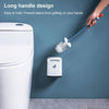 Household Toilet Brush Soft Bristle Wall-mounted Toilet Brush(Pale Blue)