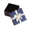 10 PCS Bowknot Jewelry Gift Box Square Jewelry Paper Packaging Box, Specification: 8x8x4.5cm(Dark Blue)