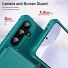 For Samsung Galaxy S24 5G Horizontal Flip Card Bag Holder Leather Phone Case(Cyan Green)