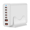 5C2A-220W GaN 220W USB x 2, USB-C / Type-C x 5 Fast Charger, Plug Type:AU Plug(Black)