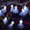 LED Halloween Decoration Luminous Cloth Ghost Ornament String Light 1.5m 10 Lights(White)